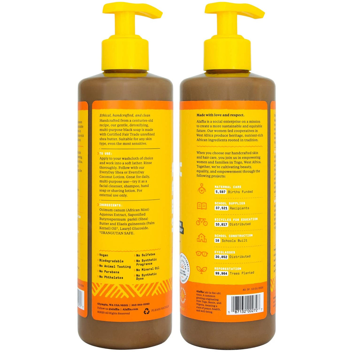 Alaffia Authentic African Black Soap All-in-One Cleanser