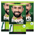 Herb for Men Mustache & Beard Dye, Natural Black, 3 Pack