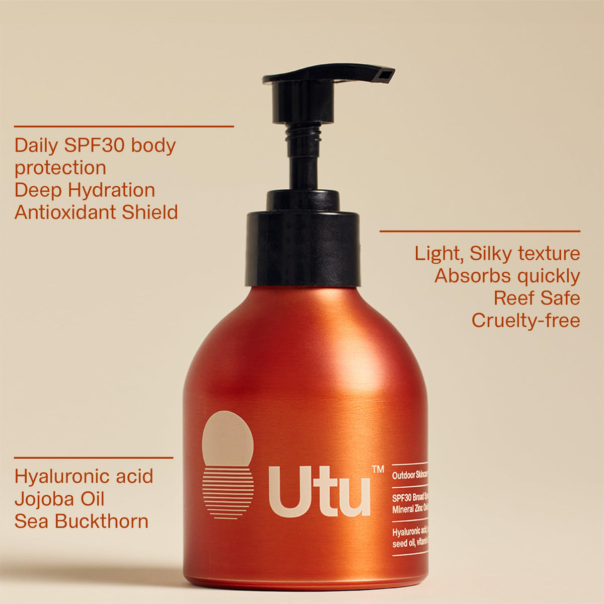 UTU SPF30 Daily Moisturizing Mineral Body Sunscreen