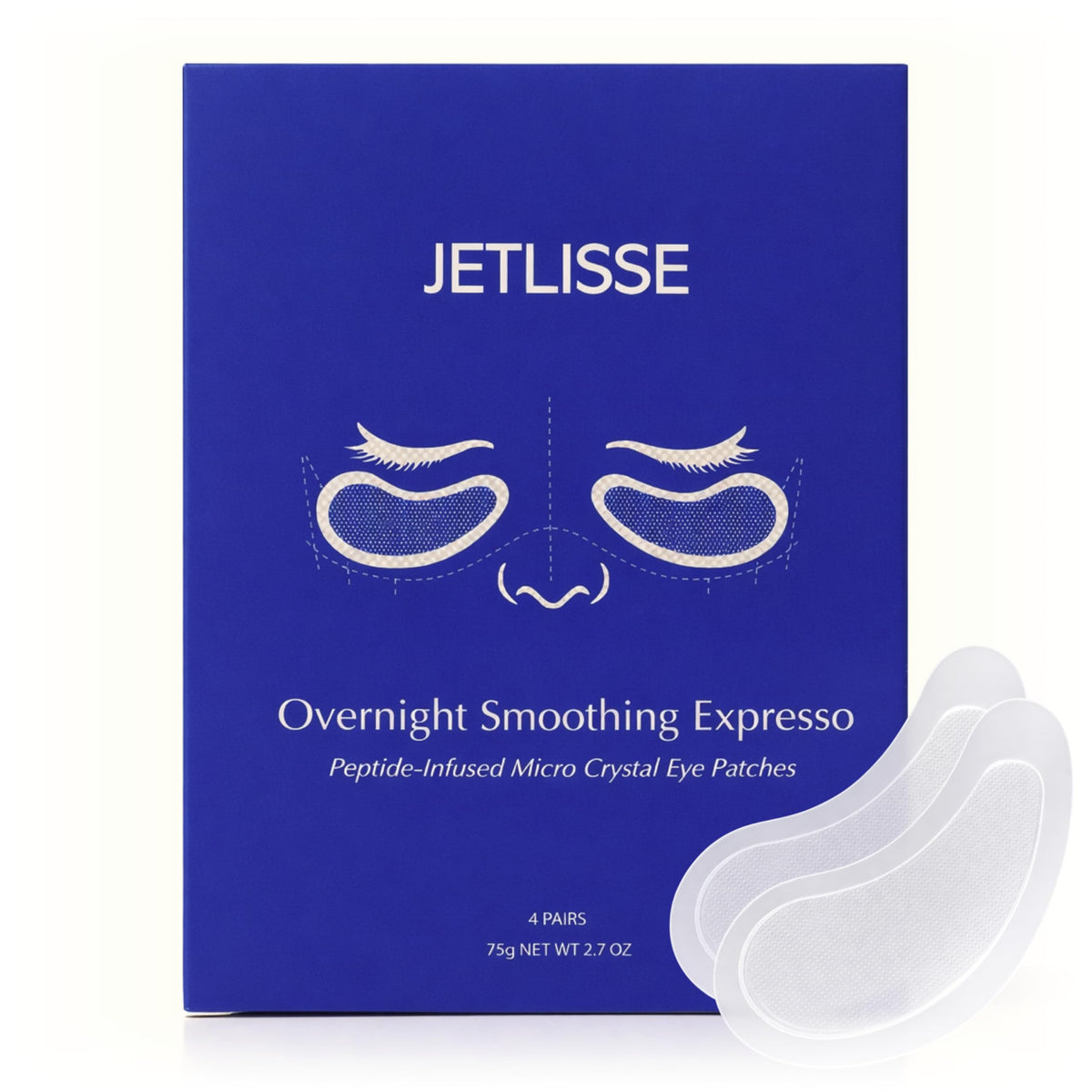 JETLISSE Peptide Dissolving Micro Crystal Eye Patches, 4 Pairs