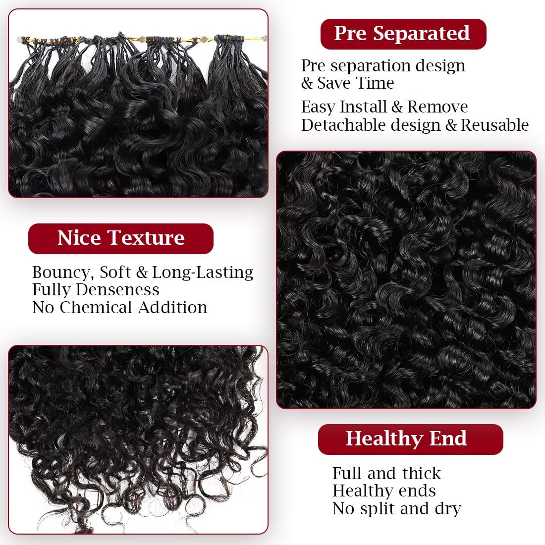 100% Human Hair Crochet Hair for Protective Styling
