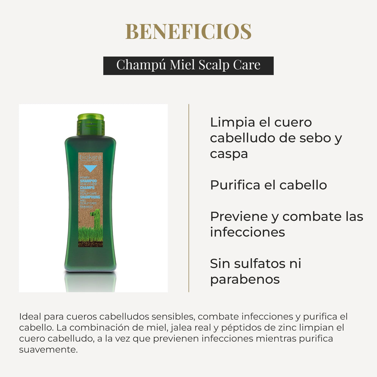 Salerm Biokera Natura Honey Scalp Care Shampoo for Sensitive Scalp