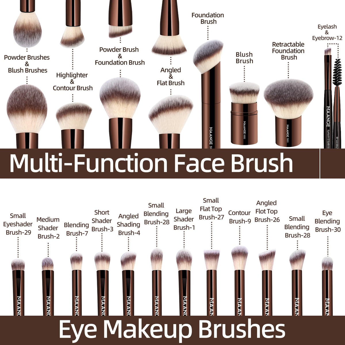 MAANGE Makeup Brush Set