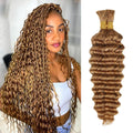 100% Human Hair Boho Braiding Extensions – Deep Wave Bulk Hair