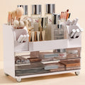 Anyoifax Makeup Organizer Countertop with Drawers and Brush Slots