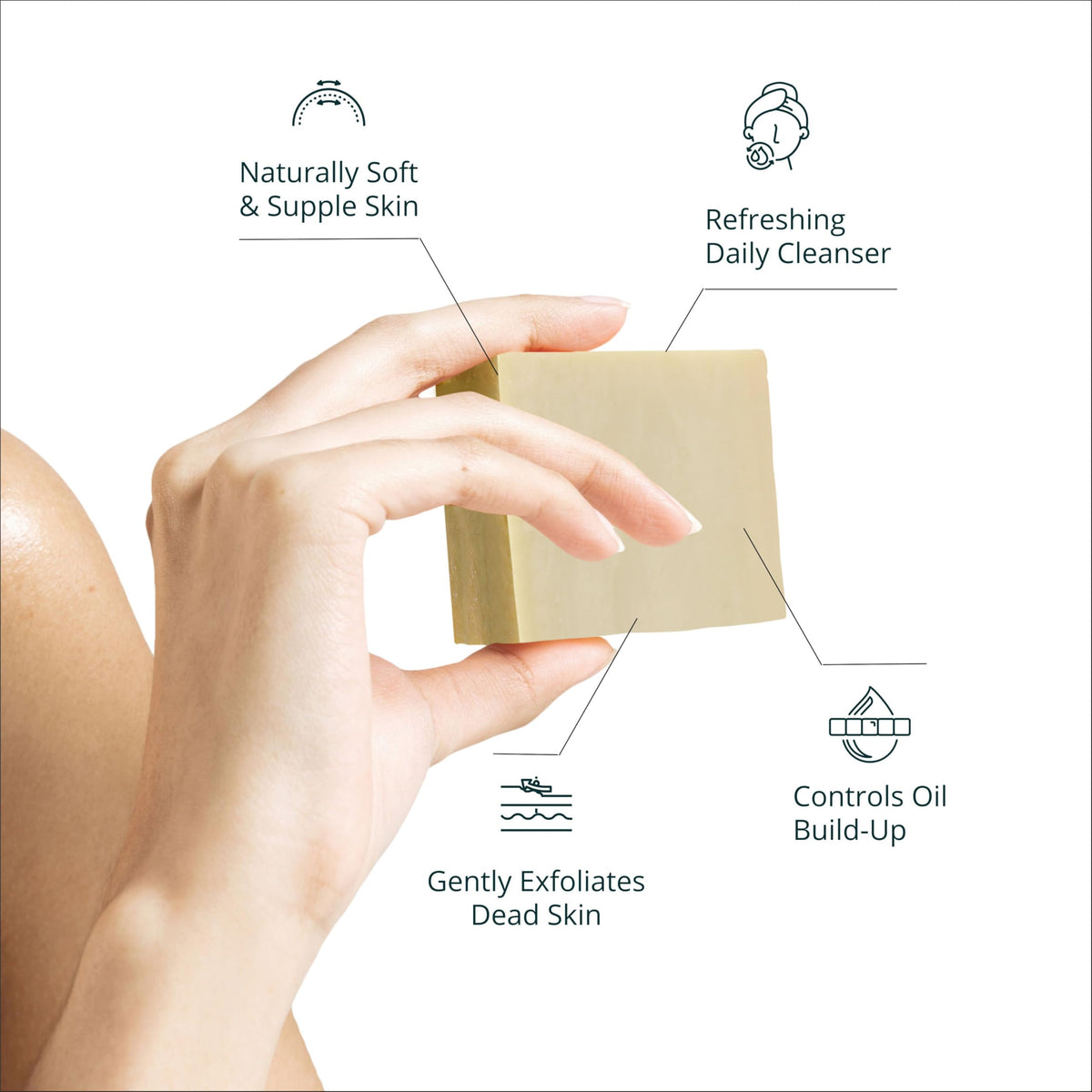 AnatoliaDaphne Natural Goat Milk Soap Bars, Handmade Moisturizing Cleanser, 12 Pack