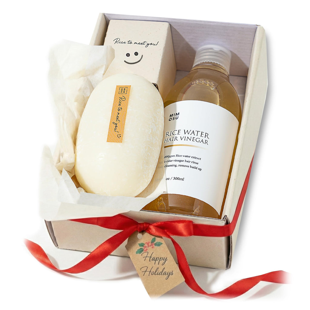 mimosu Rice Water Shampoo Bar & Apple Cider Vinegar Hair Rinse Set