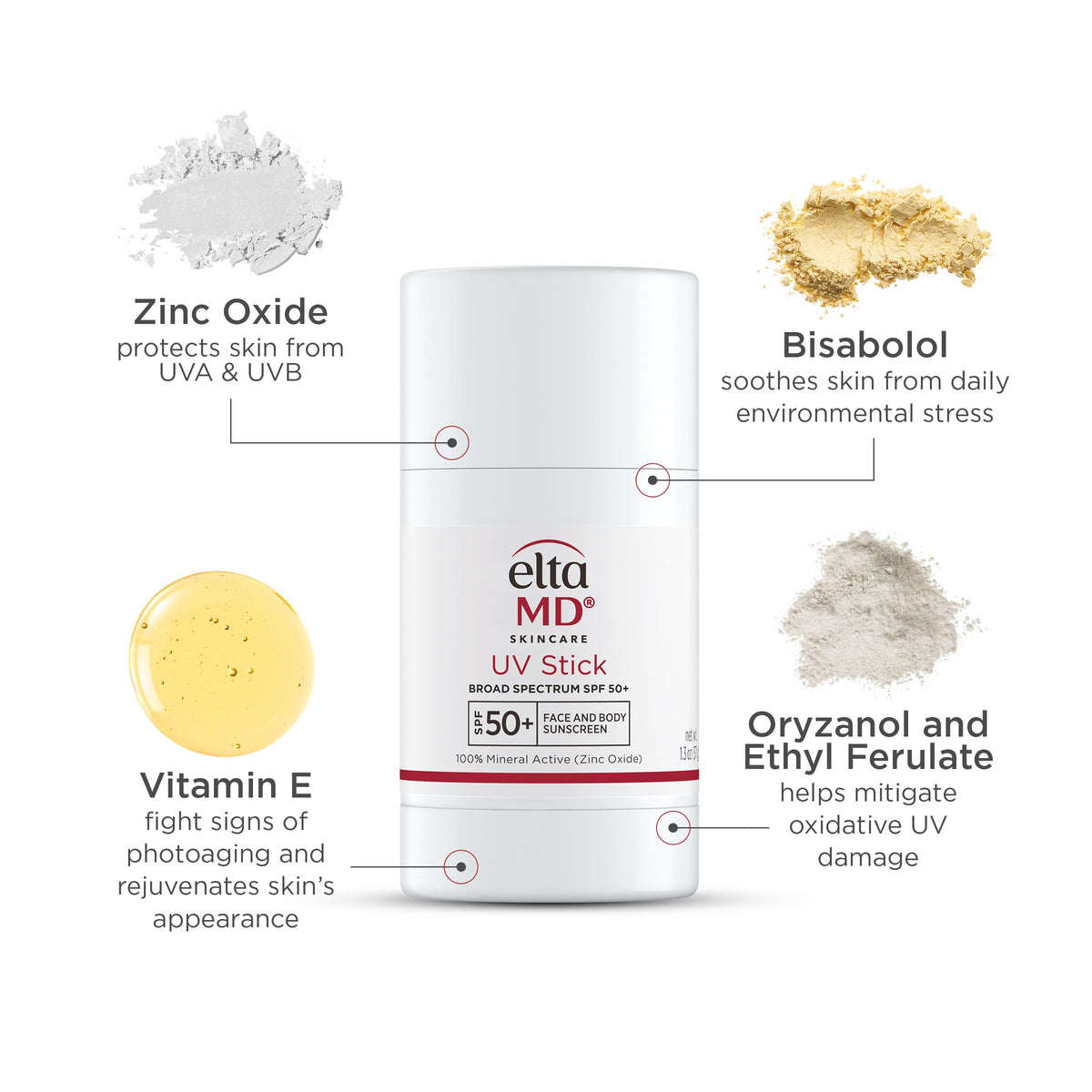 EltaMD UV Stick Mineral Sunscreen SPF 50+ for Face and Body