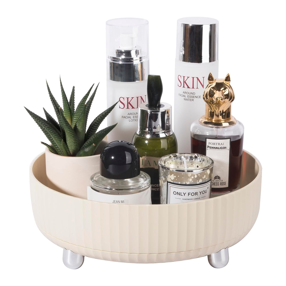360 Rotating Makeup and Perfume Organizer Tray