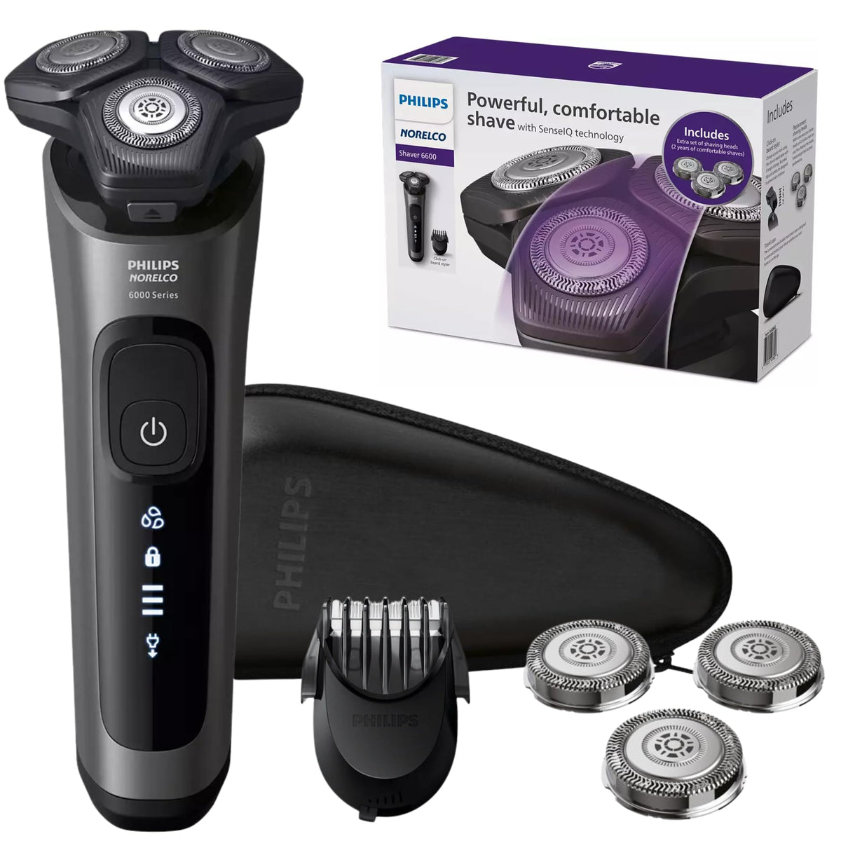 Philips Norelco 6600 Wet & Dry Electric Shaver with SenseIQ