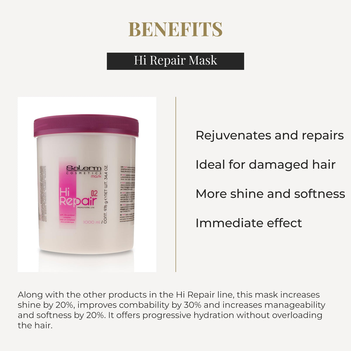 Salerm Hi Repair Hair Repair Mask for Damaged Hair