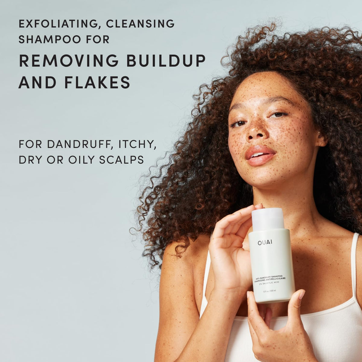 OUAI Anti-Dandruff Shampoo with Salicylic Acid, Sulfate-Free Scalp Care