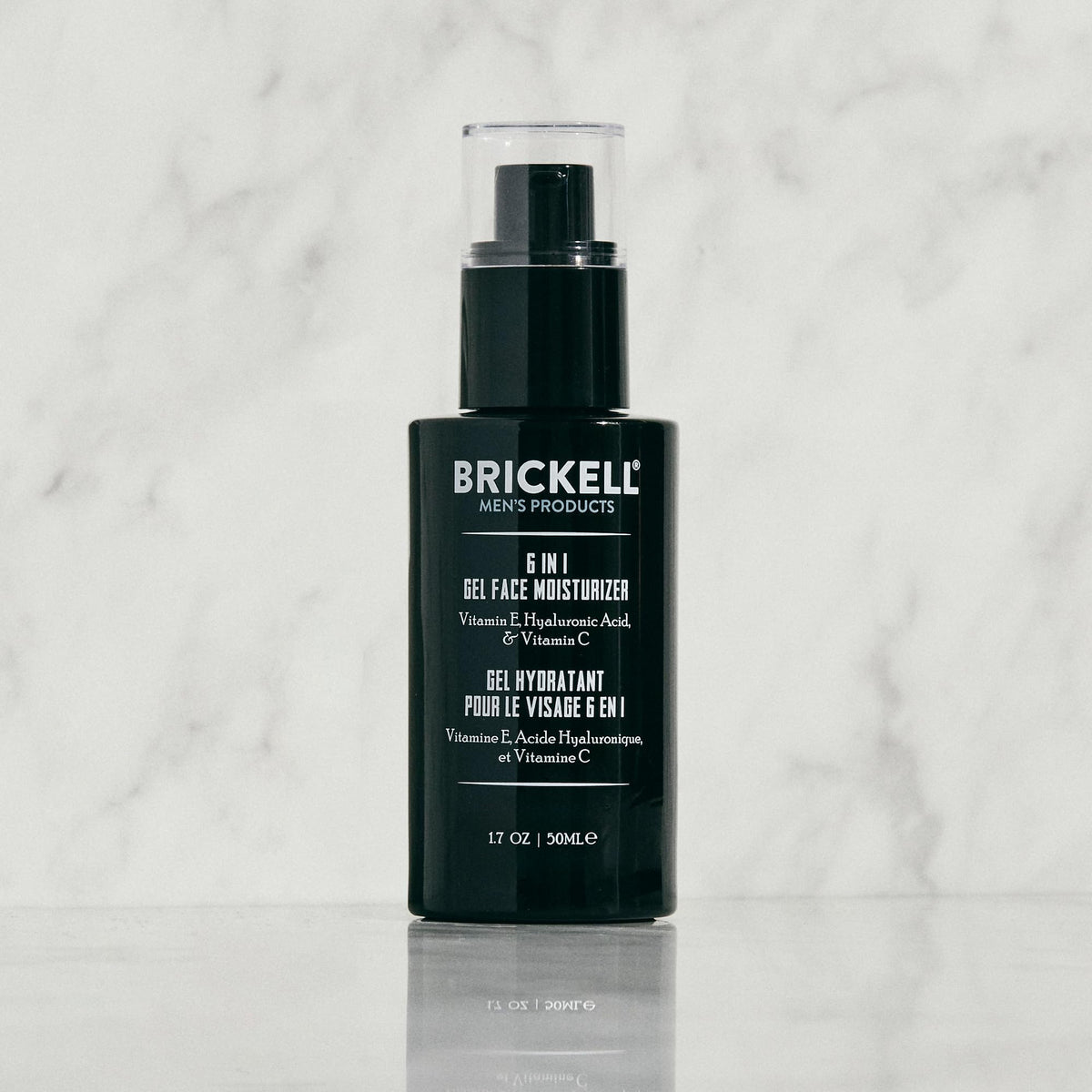 Brickell Men's 6-in-1 Gel Face Moisturizer with Hyaluronic Acid