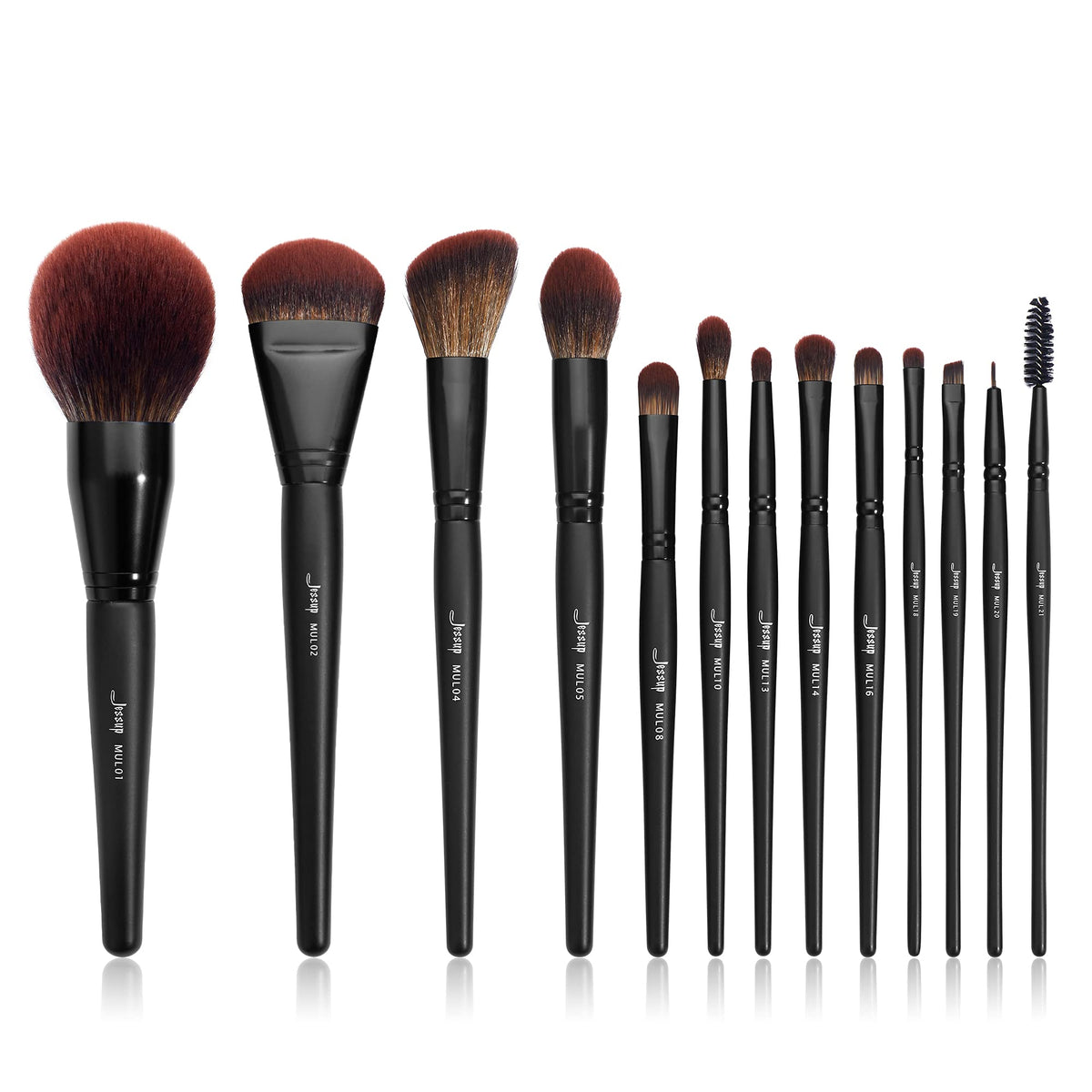 Jessup Makeup Brush Set with Soft Synthetic Fibers