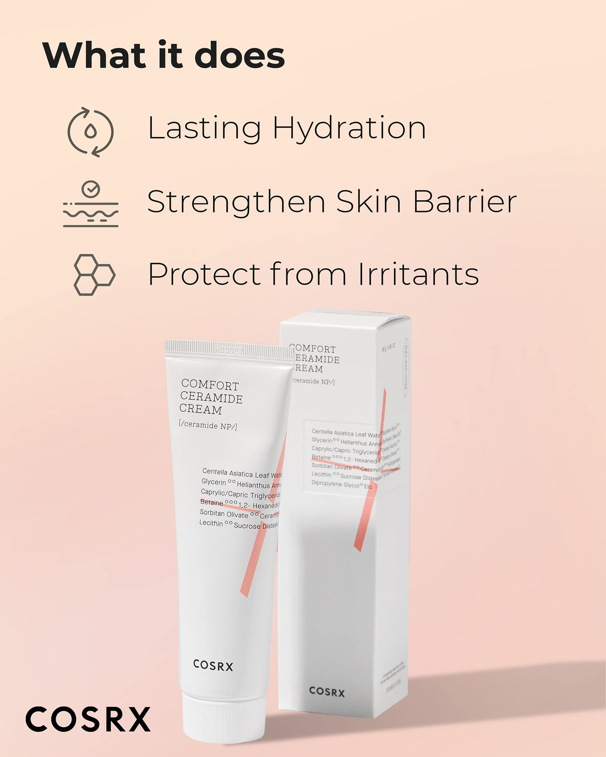 COSRX Balancium Comfort Ceramide Cream with Centella Asiatica, 2.82 oz