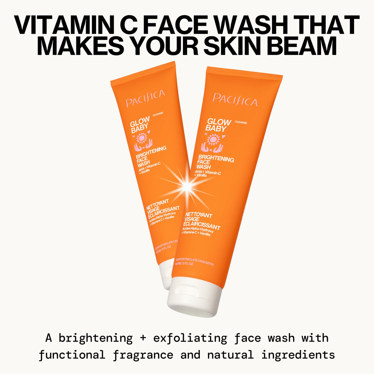 Pacifica Beauty Glow Baby Brightening Face Wash & Enzyme Face Scrub Set