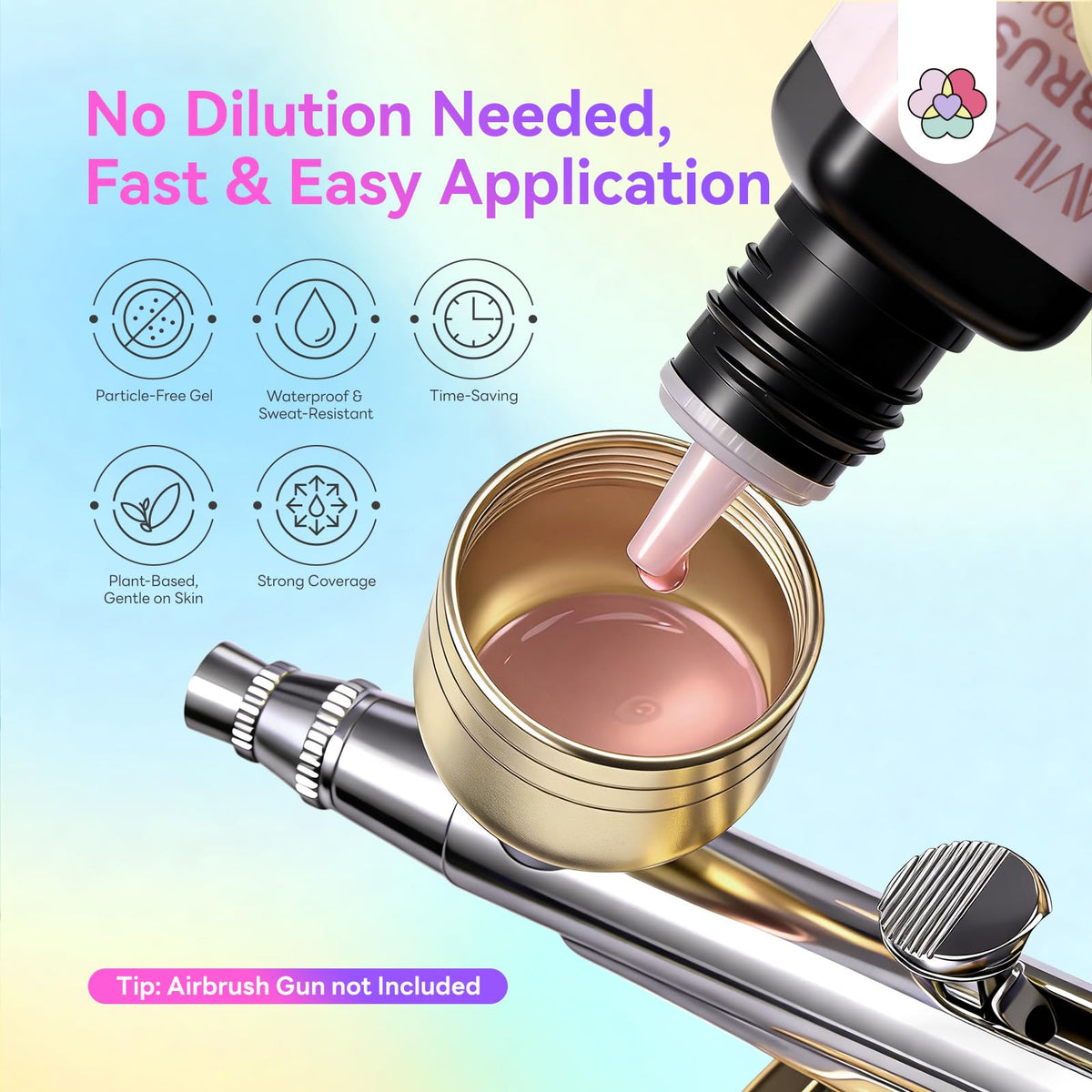 SAVILAND Dilution-Free Airbrush Gel Polish, HEMA & Acetone Free