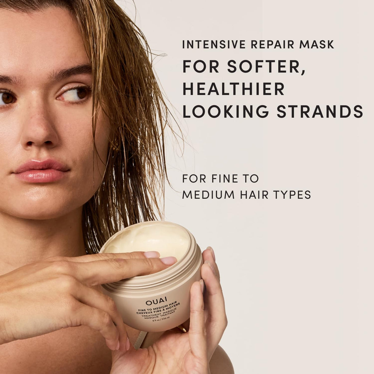 OUAI Fine to Medium Hair Treatment Mask with Shea Butter & Keratin