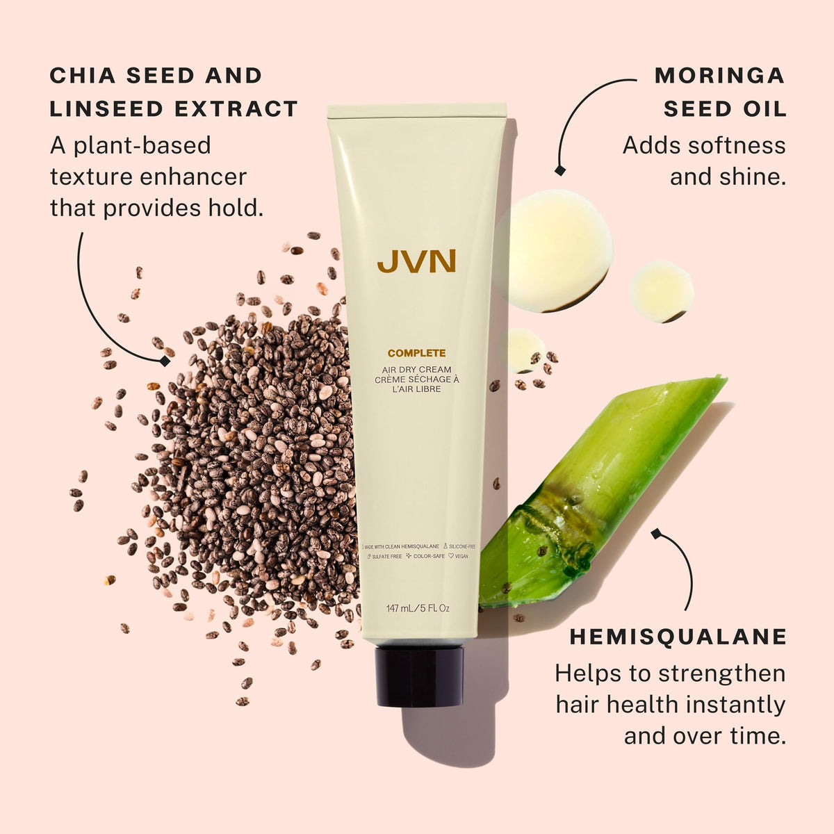 JVN Bestsellers Hair Care Set, 3-Piece Scalp Oil, Air Dry Cream & Recovery Serum