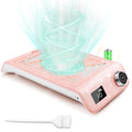 Kredioo Glitter Pink Rechargeable Nail Dust Collector with 10 Speeds