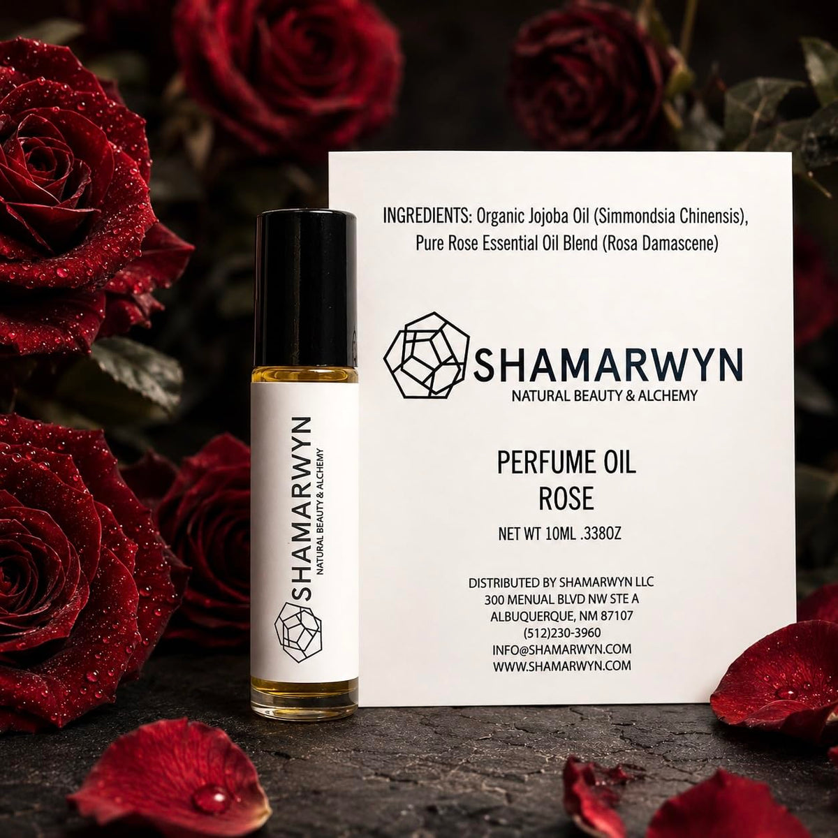 Rose Perfume Oil Botanical Essential Oil Roll-On, 10 mL