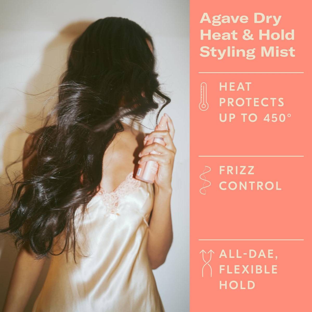 DAE Agave Dry Heat Protection Spray, Frizz Control & Light Hold, 5 Oz