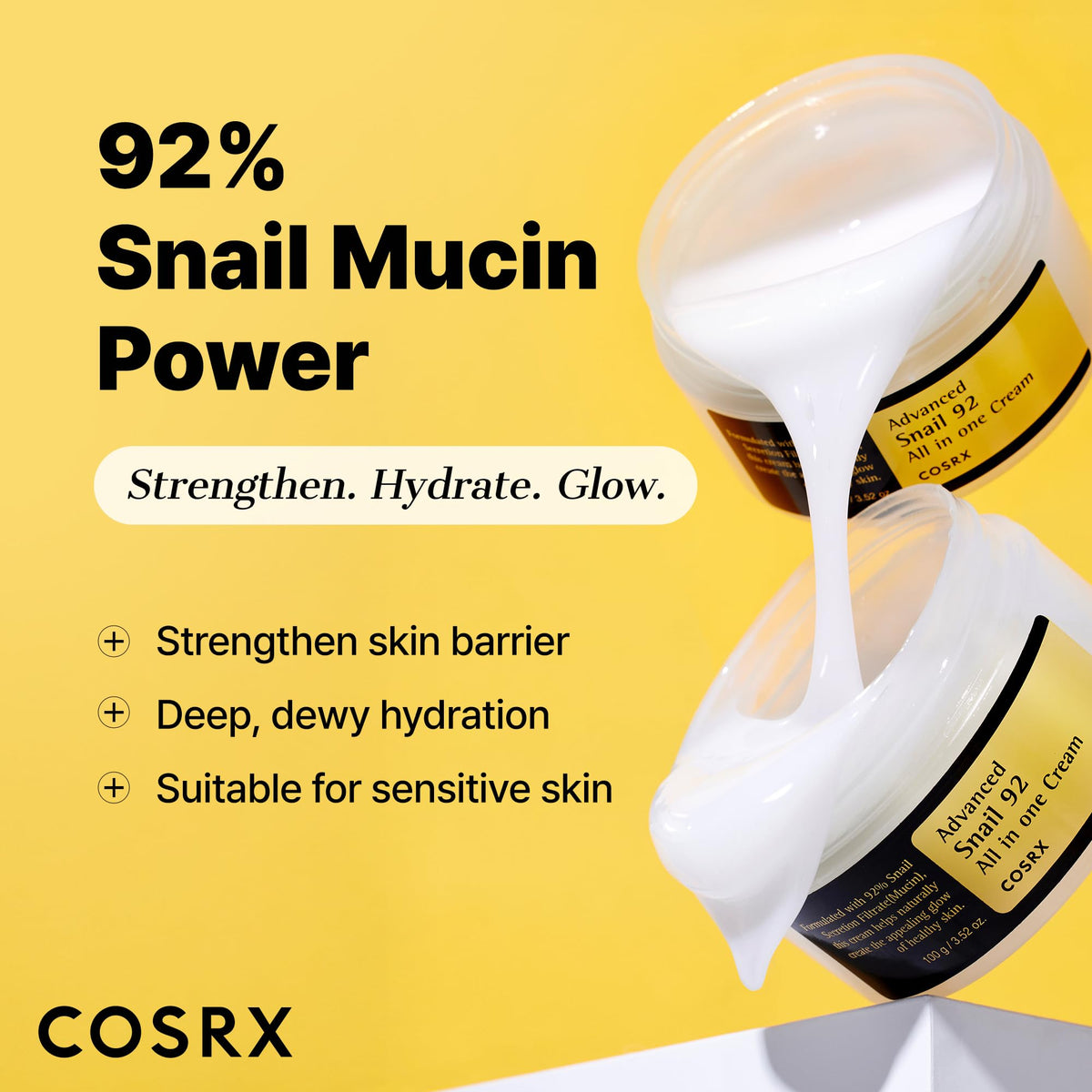 COSRX Snail Mucin 92% Face Moisturizer Cream