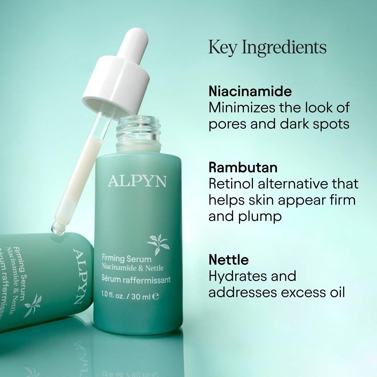 ALPYN Hydrating Firming Serum with Nettle and Niacinamide, 1 oz