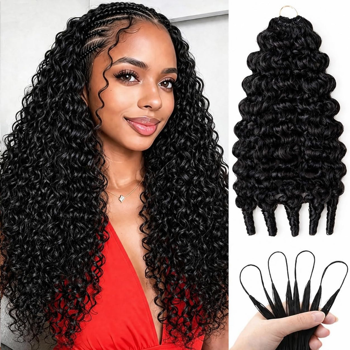 Miracle Knots Burmese Curly Human Hair Crochet Extensions