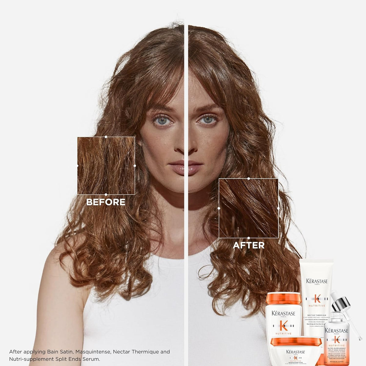 Kérastase Nutritive Split Ends Hair Serum for Dry Hair, 1.7 Fl Oz