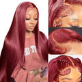 13x6 HD Lace Front Straight Human Hair Wig, 180% Density