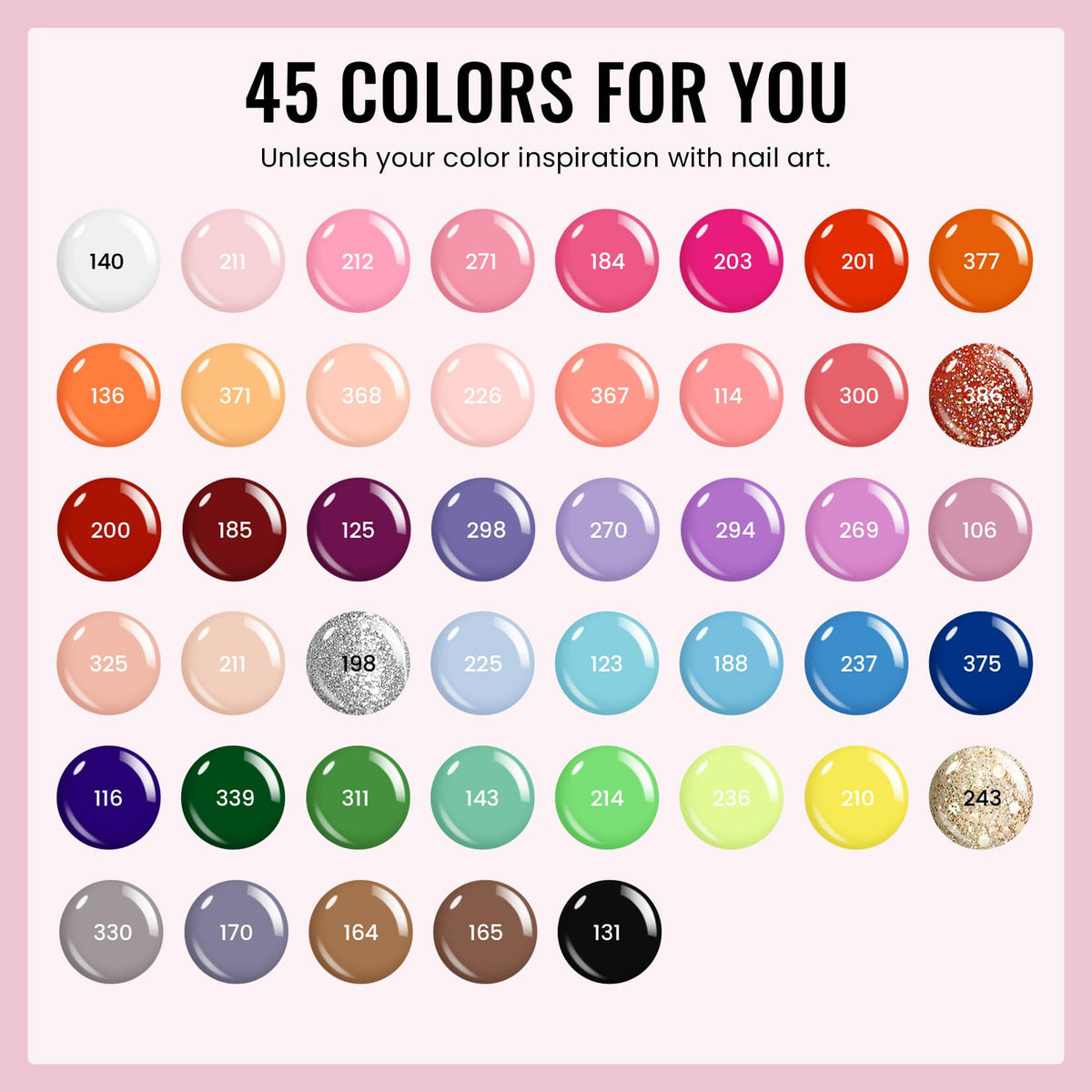 Phoenixy 68-Piece Gel Nail Polish Kit with UV/LED Lamp and Nail Drill