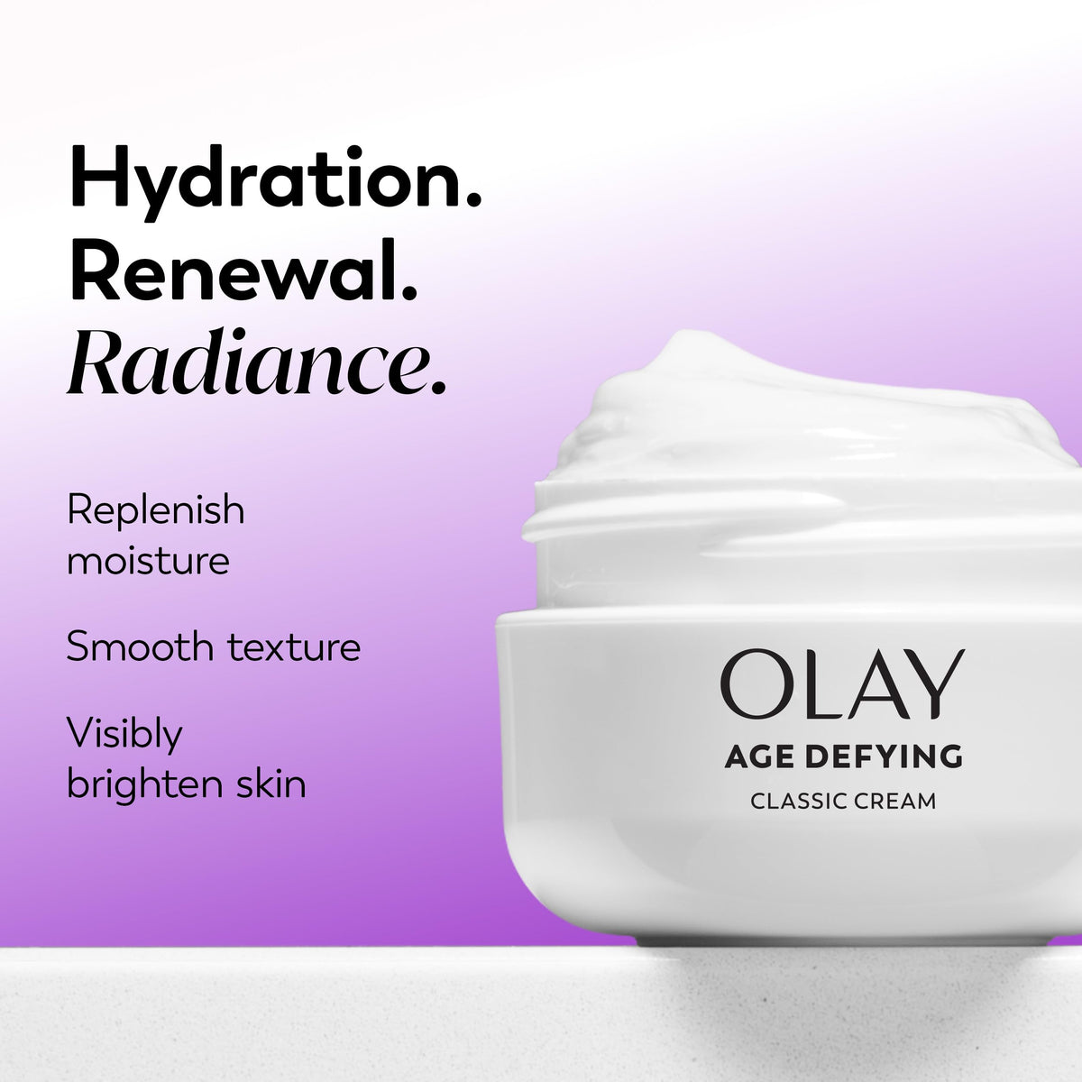 Olay Age Defying Classic Daily Renewal Face Cream, 2 Oz Pack of 3