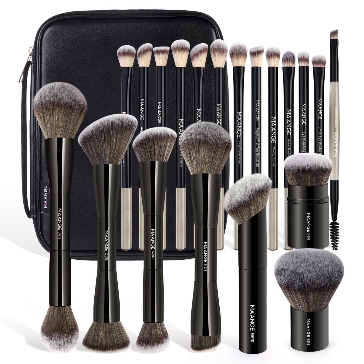 MAANGE Makeup Brush Set with Organizer Bag