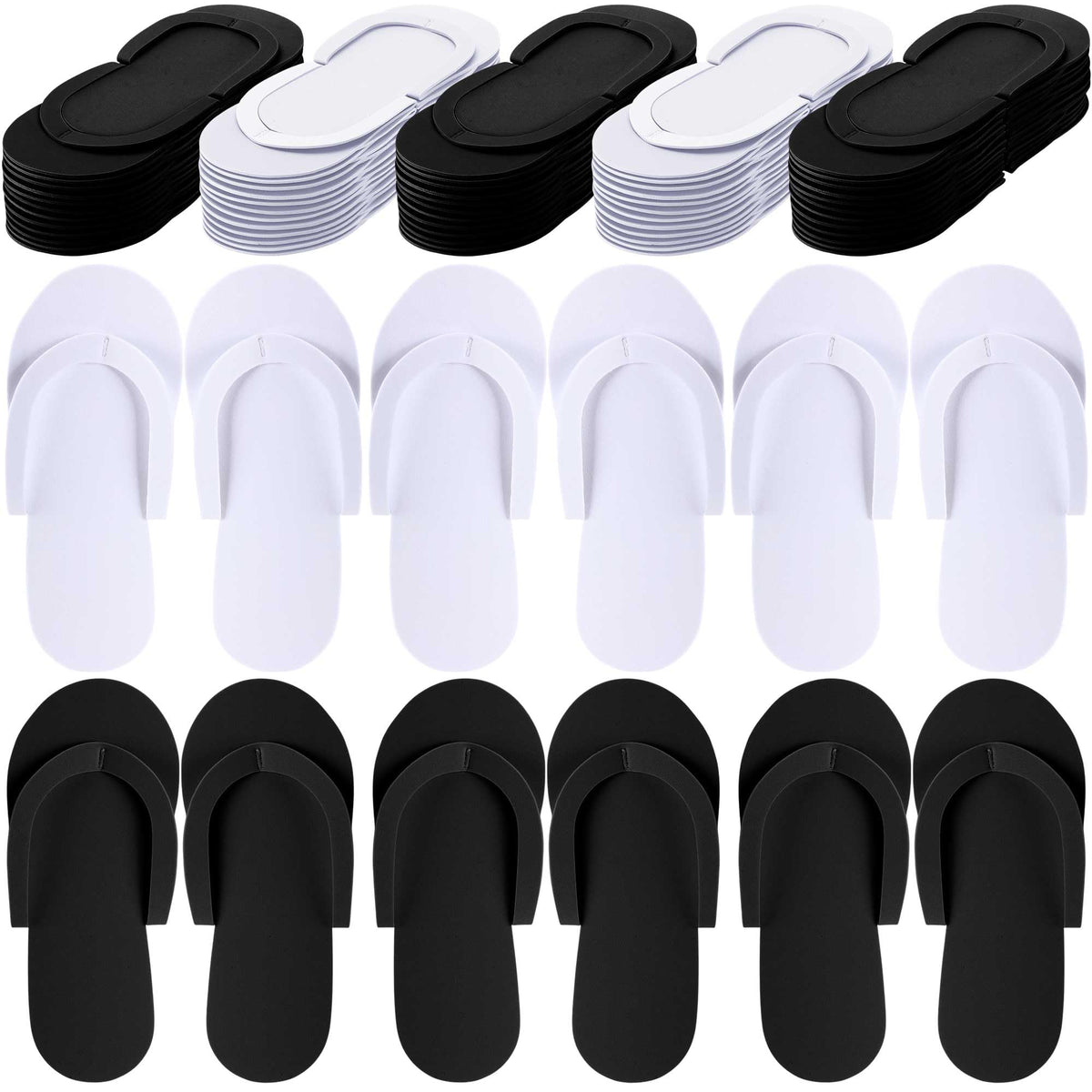 JenPen Disposable EVA Pedicure Slippers, Foldable Spa Flip-Flops