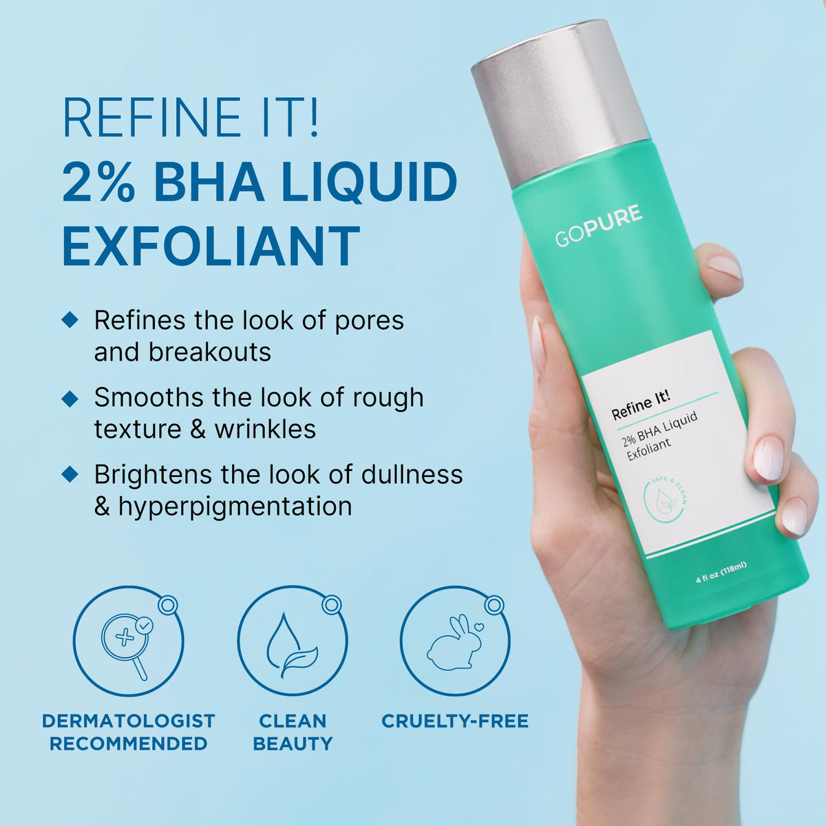 goPure Refine It 2% BHA Liquid Exfoliant