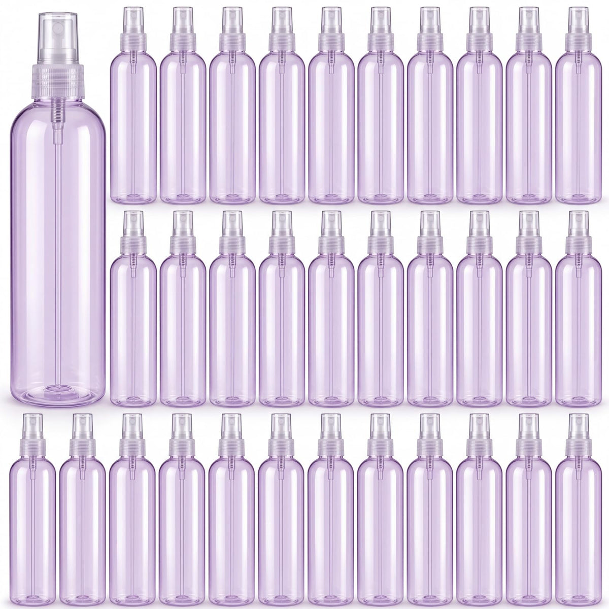 Eccliy 32-Piece 8 oz Fine Mist Spray Bottles, Refillable Plastic Sprayers with Caps