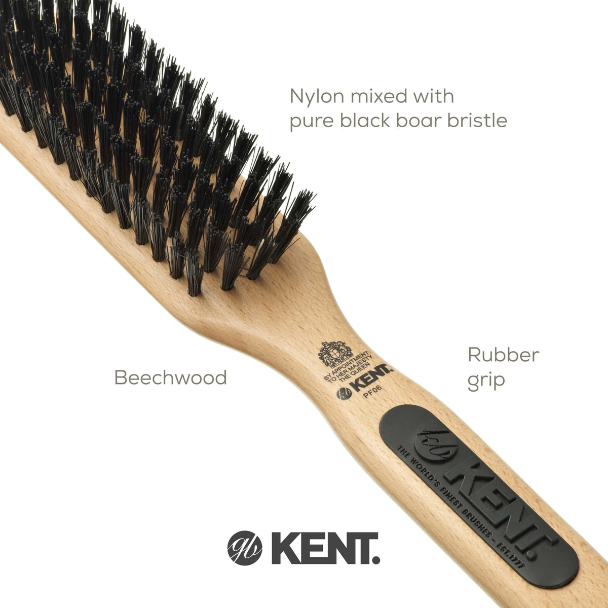 Kent Hair Brush for Smoothing, Styling and Grooming