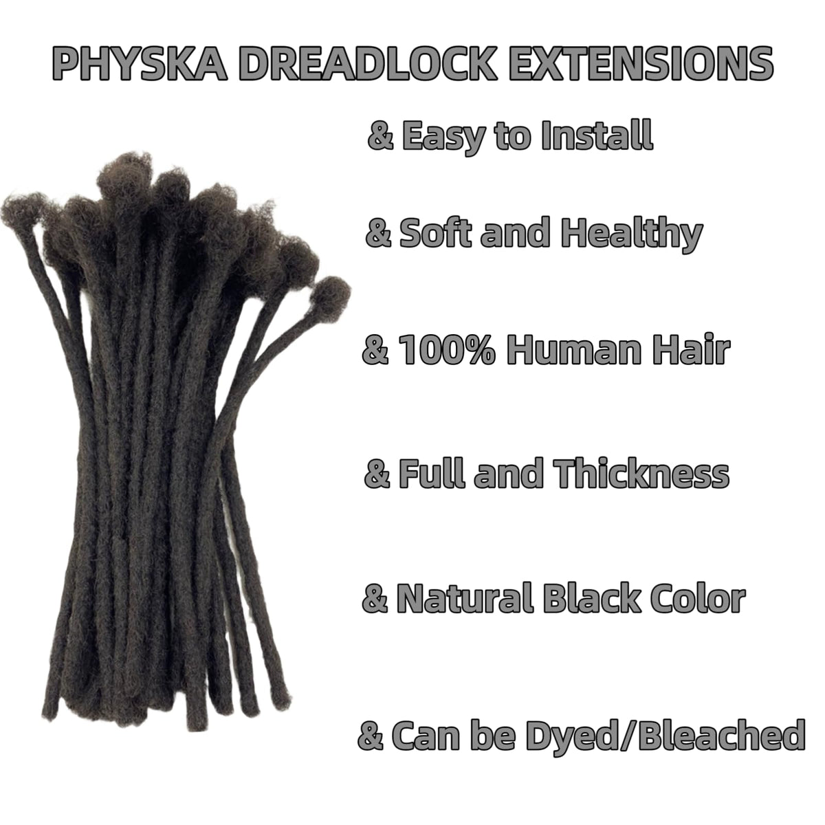 100% Human Hair Loc Extensions, Handmade and Customizable
