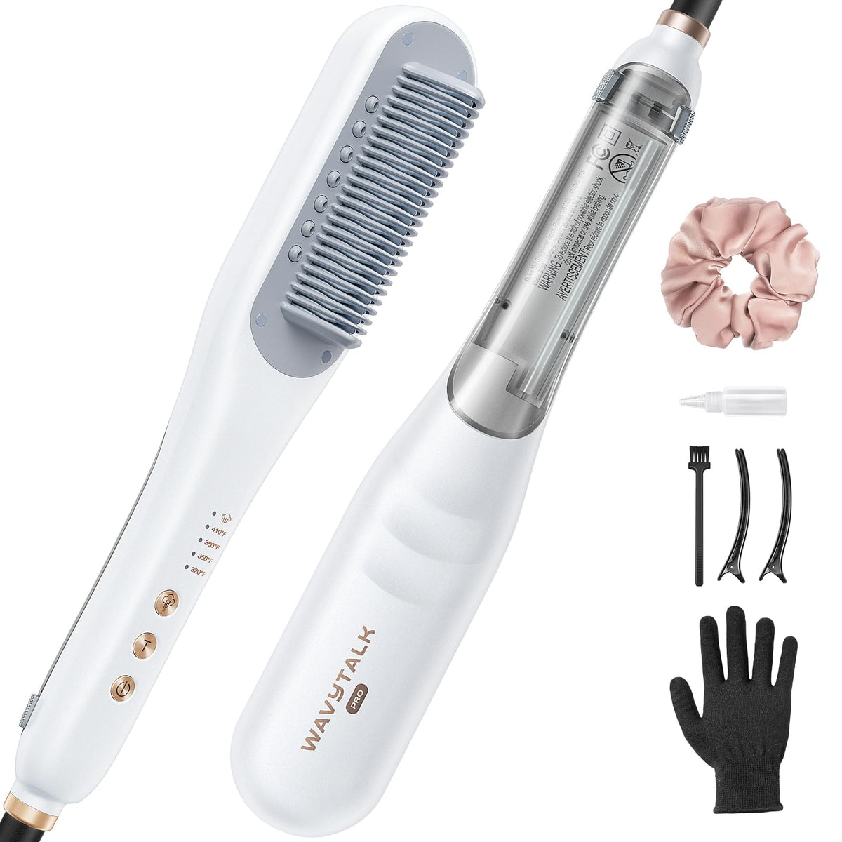 Wavytalk Pro Steam Hair Straightener Brush 3-in-1 Styling Tool
