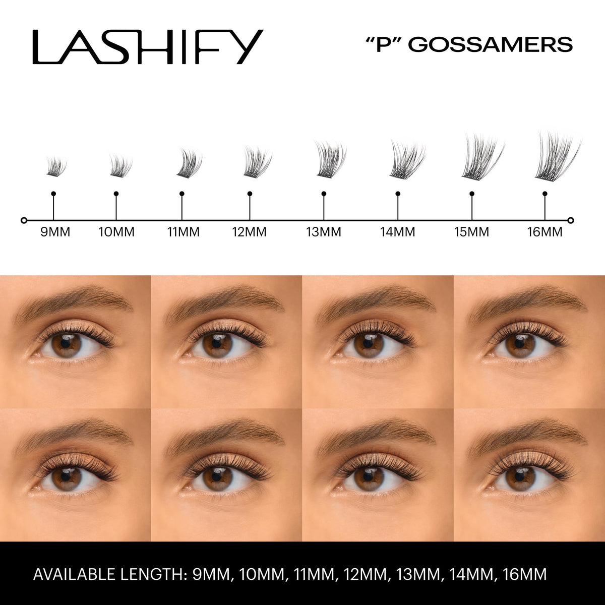 Lashify Plushy Gossamer Lashes, Premium Korean PBT Silk Volume Lashes