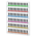 FEMELI Clear Acrylic Nail Polish Rack Wall Mounted, 6 Rows