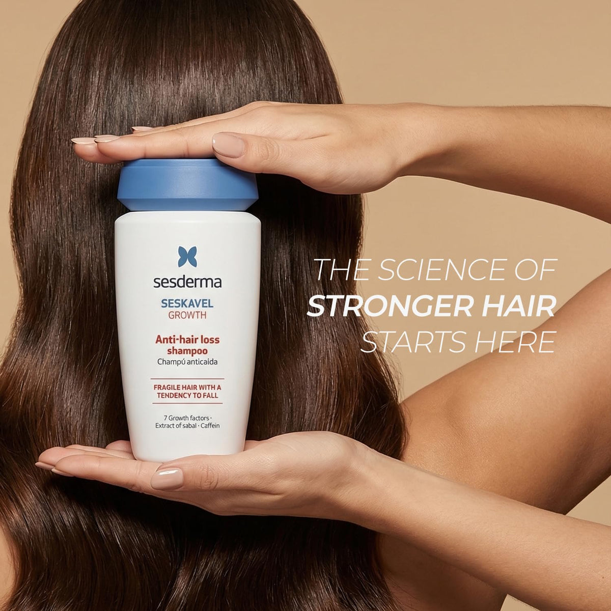 Sesderma SESKAVEL Anti-Hair Loss Shampoo with Growth Factors, 8.45 fl oz