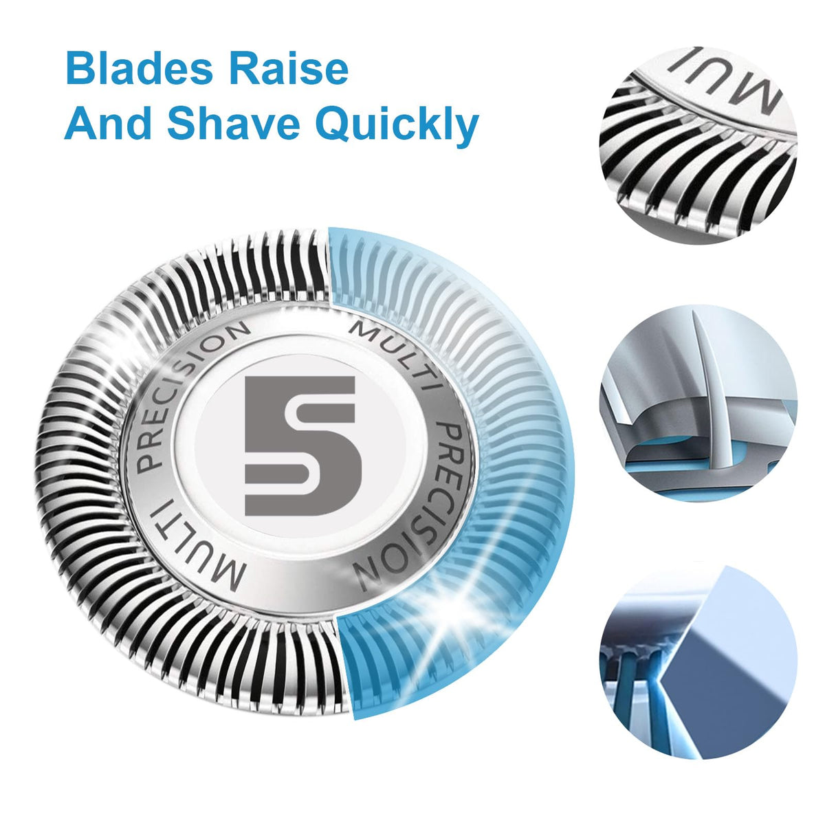 tuokiy SH50 Replacement Shaver Heads for Philips Norelco 5000