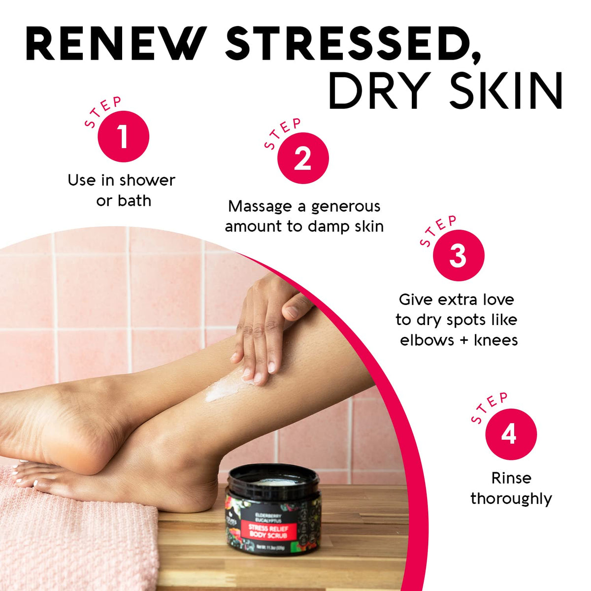 Nature's Beauty Sugar Body Scrub with Shea Butter and Nourishing Oils