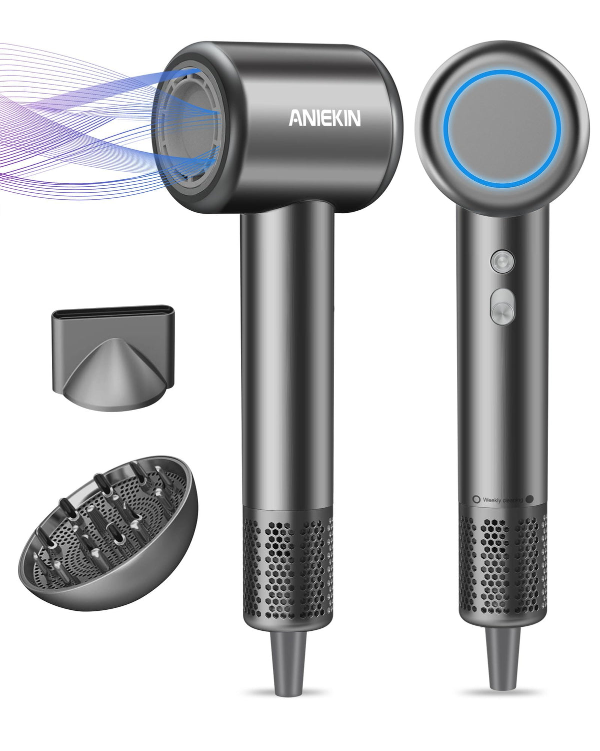 Aniekin High-Speed Ionic Hair Dryer with Diffuser