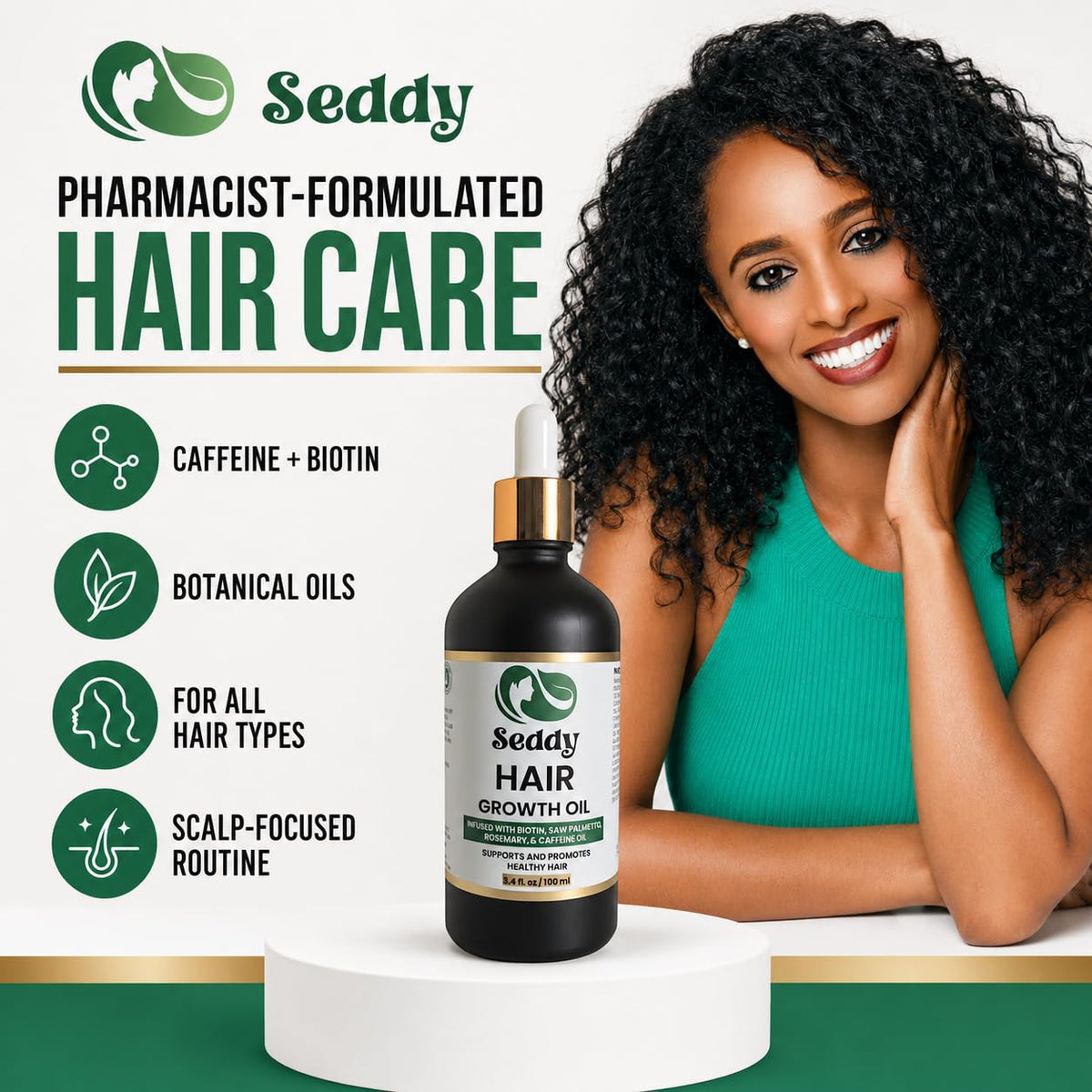 Seddy Hair Growth Oil for Fuller-Looking Hair