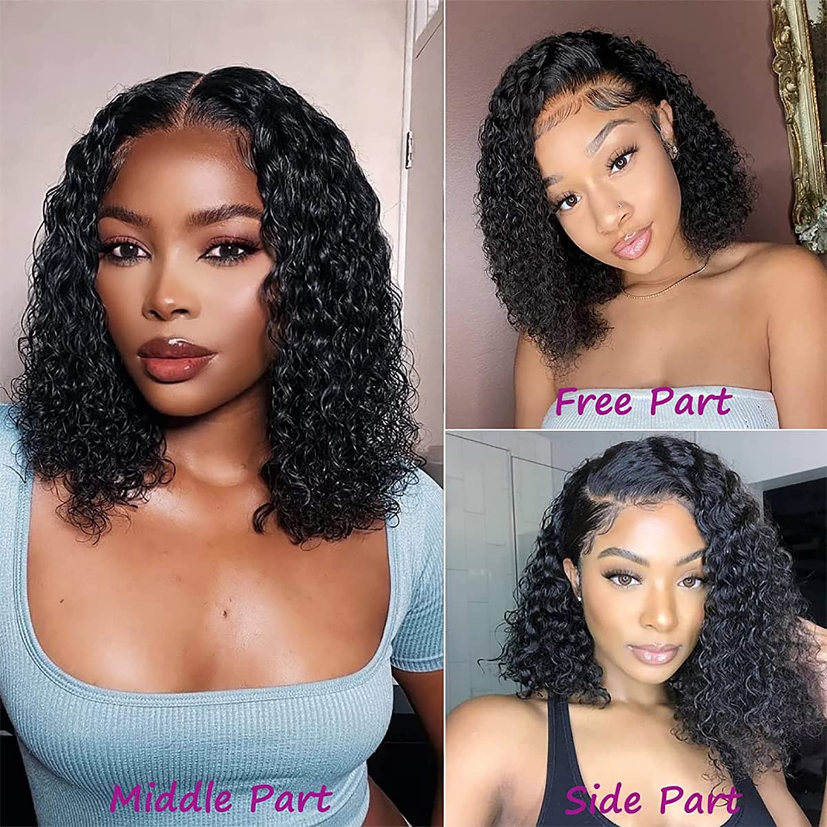 100% Human Hair Lace Wig with Adjustable Cap