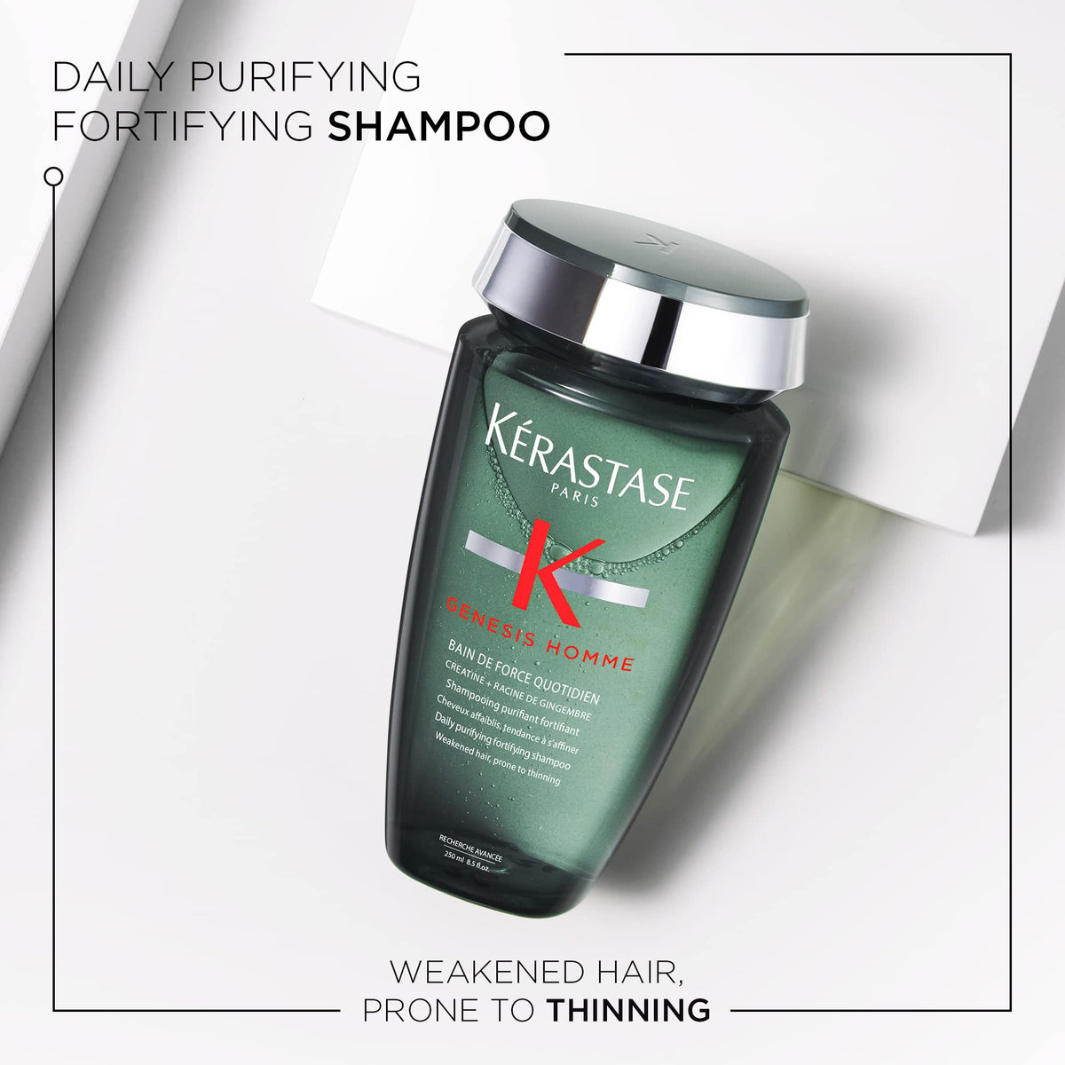 Kérastase Genesis Homme Bain De Force Strengthening Shampoo for Men, 8.5 fl oz