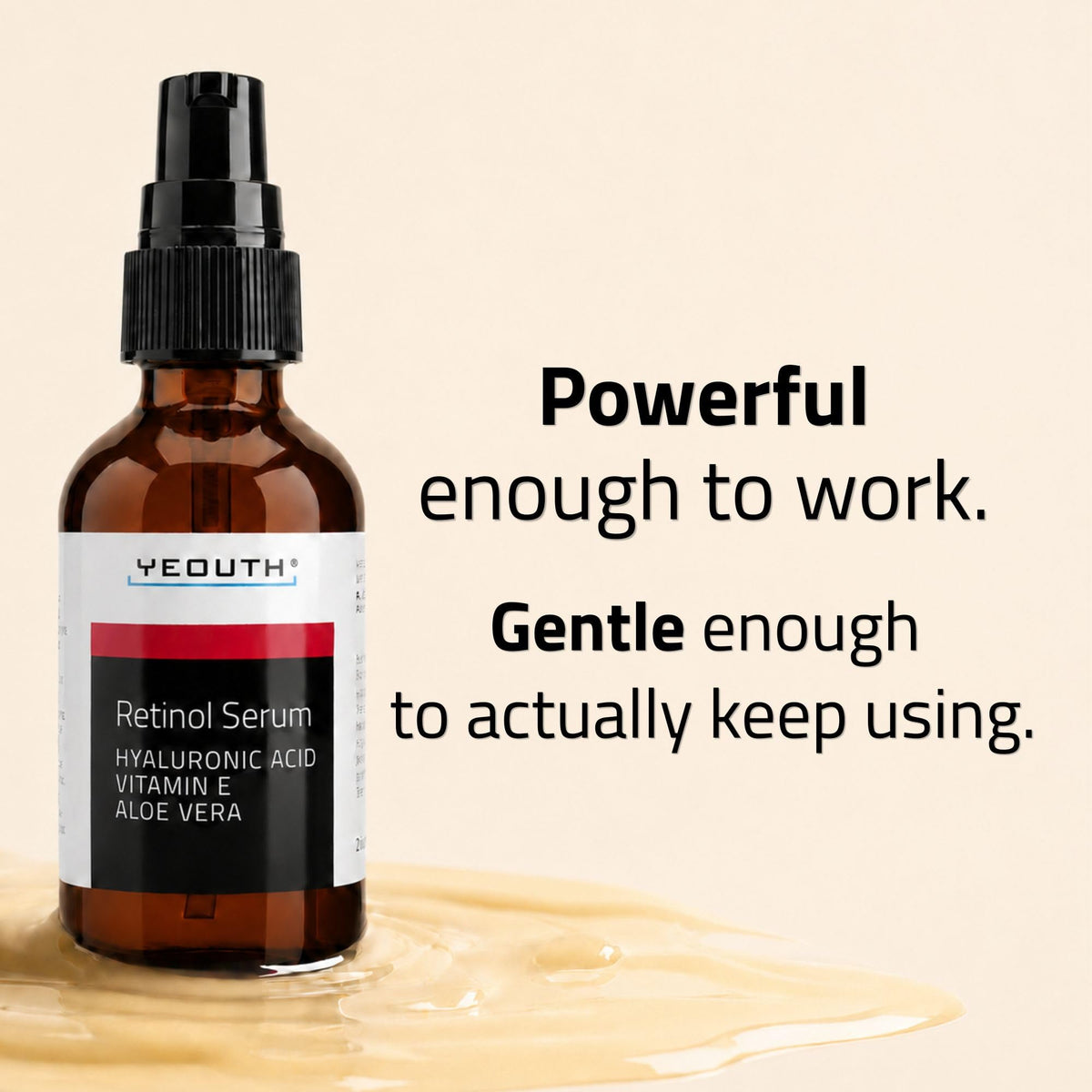 YEOUTH Retinol Face Serum with Hyaluronic Acid, Vitamin E and Aloe